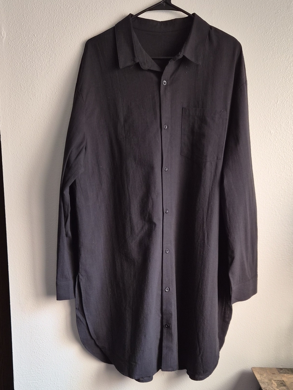 Black Button Down Dress Size XL
